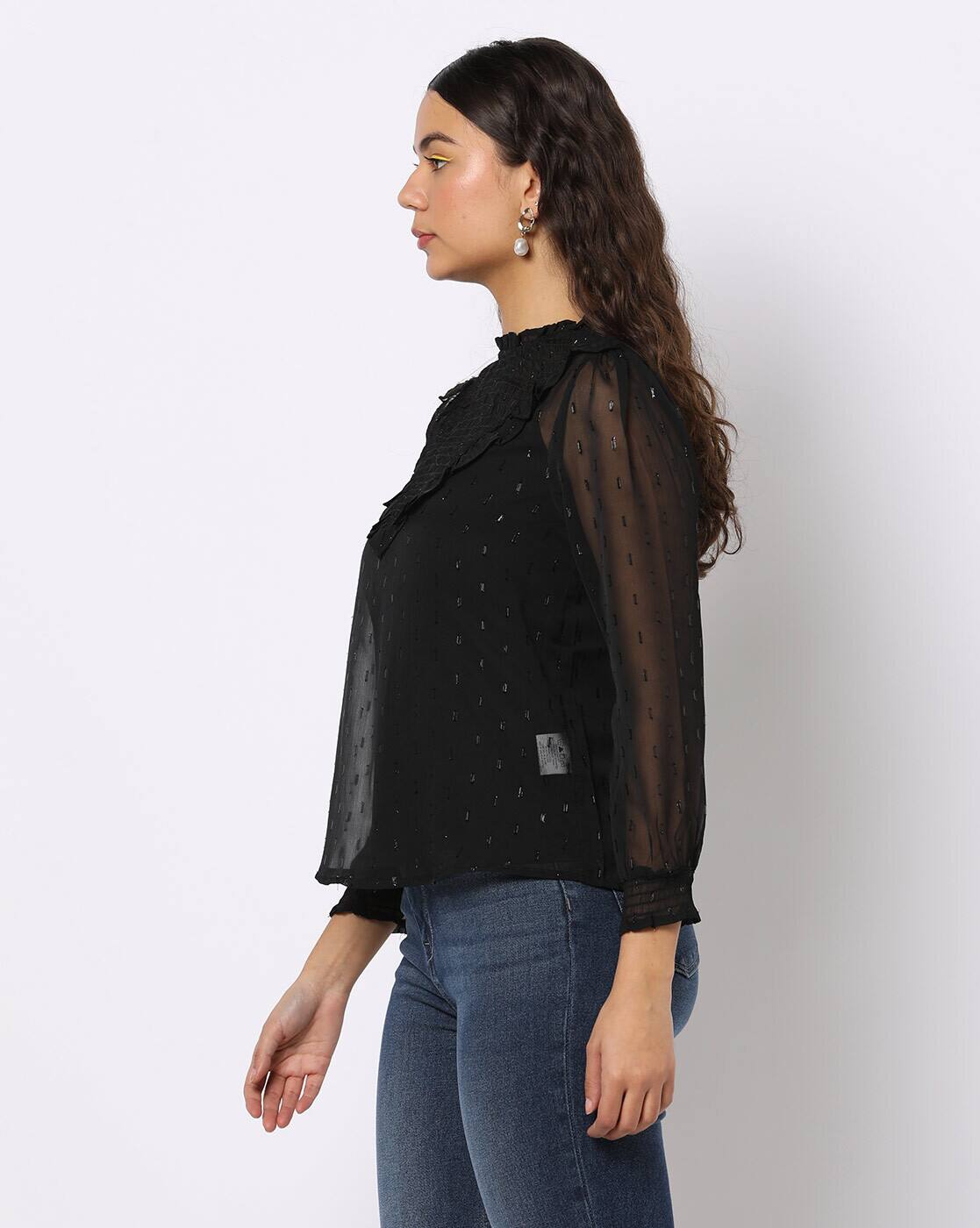 FIG TOPS, JET BLACK, S