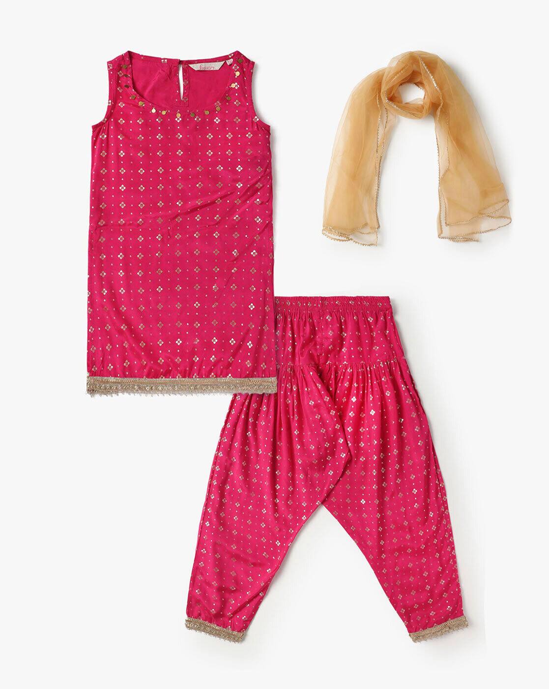 Patiyala set, PINK, 11-12Y