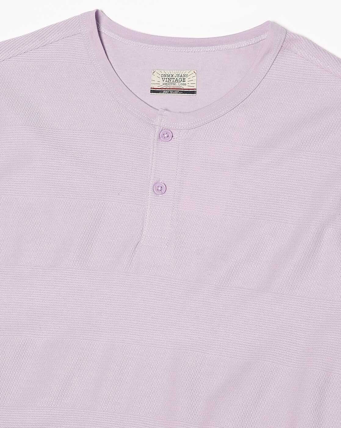 HS SHORT PLACKET HENLEY, LILAC, XL