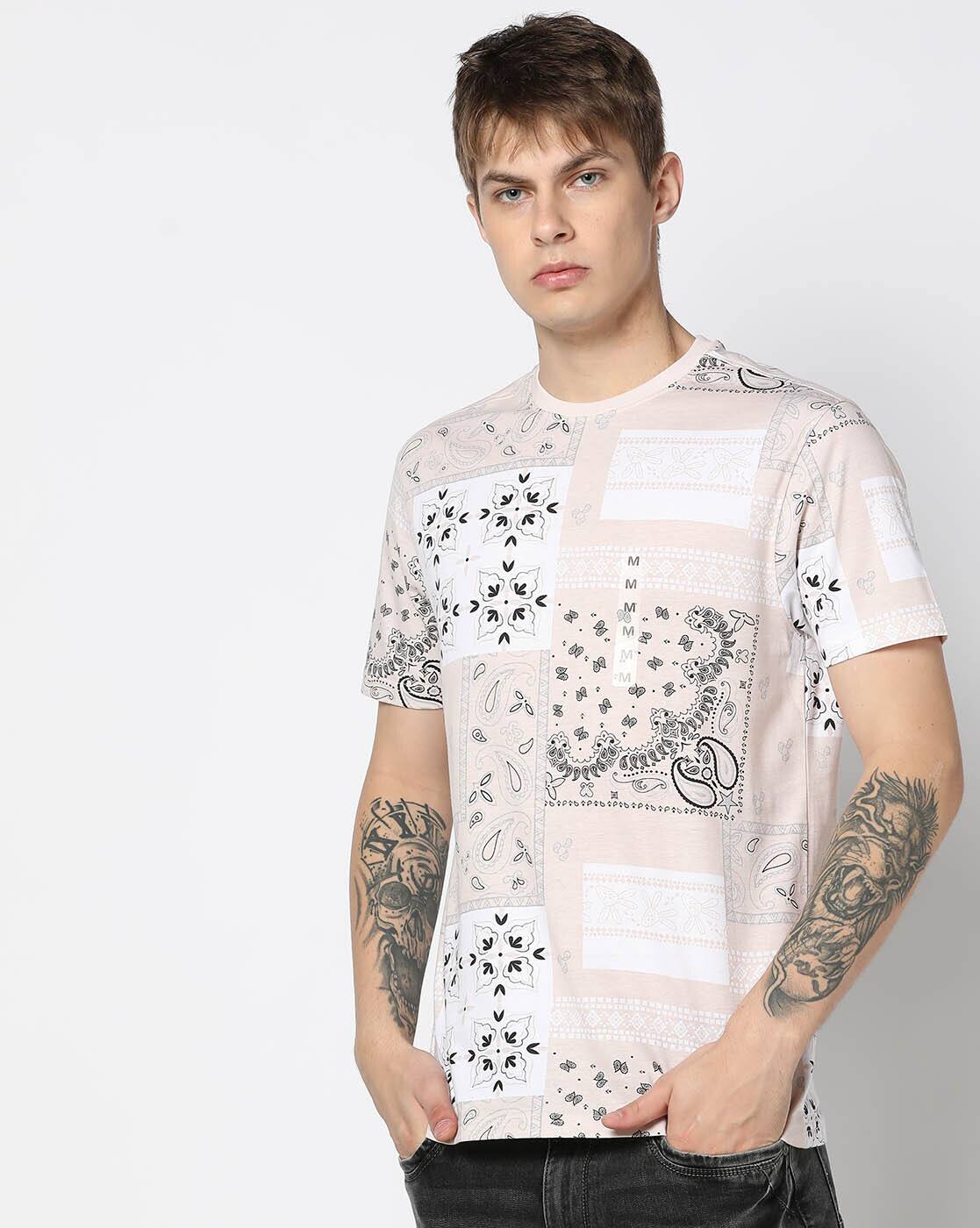beige AOP TShirt Apr 24, BEIGE