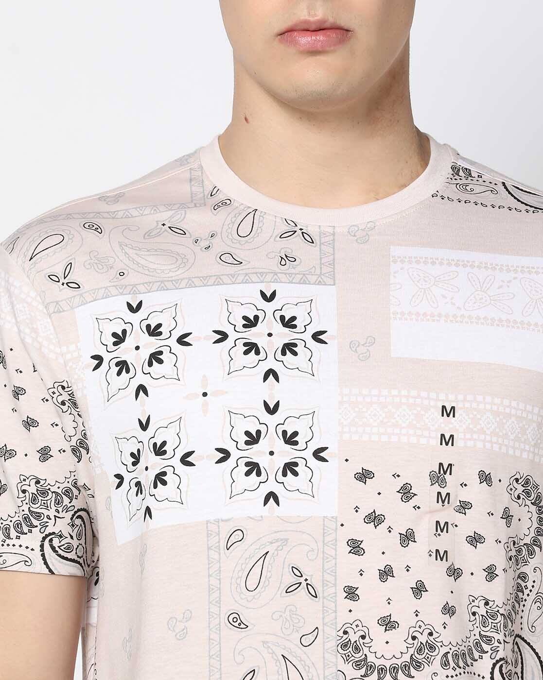 beige AOP TShirt Apr 24, BEIGE