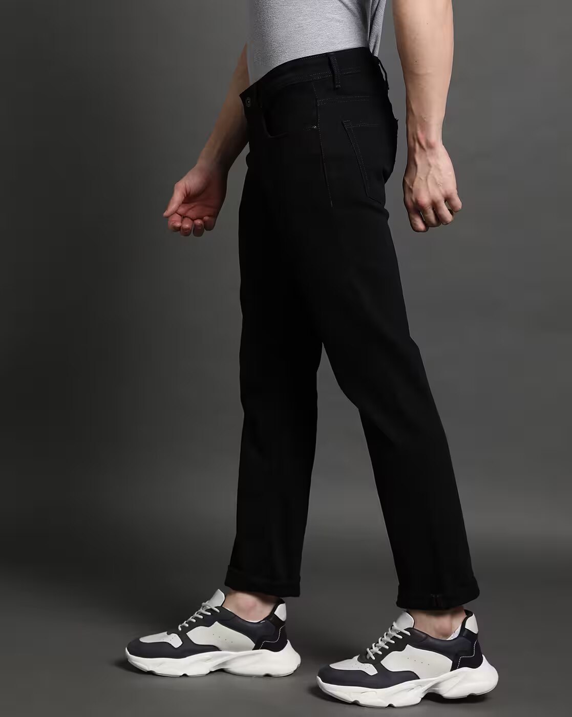 JEANS, BLACK, 36