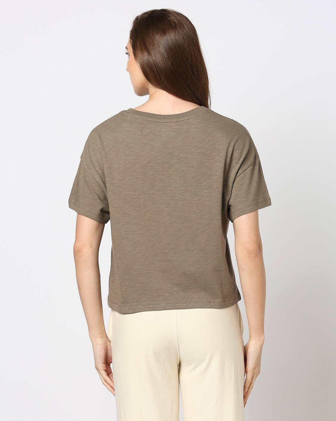 DROP SHOULDER GRAPHIC TEE, OLIVE