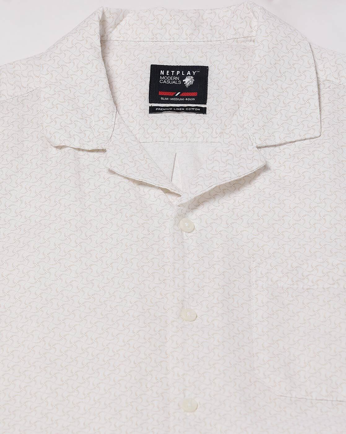 RESORT SHIRT WO BAND, KHAKI