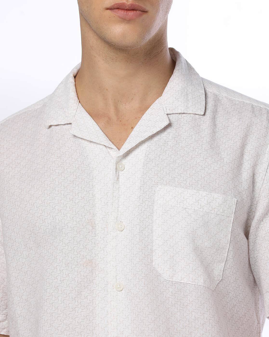 RESORT SHIRT WO BAND, KHAKI
