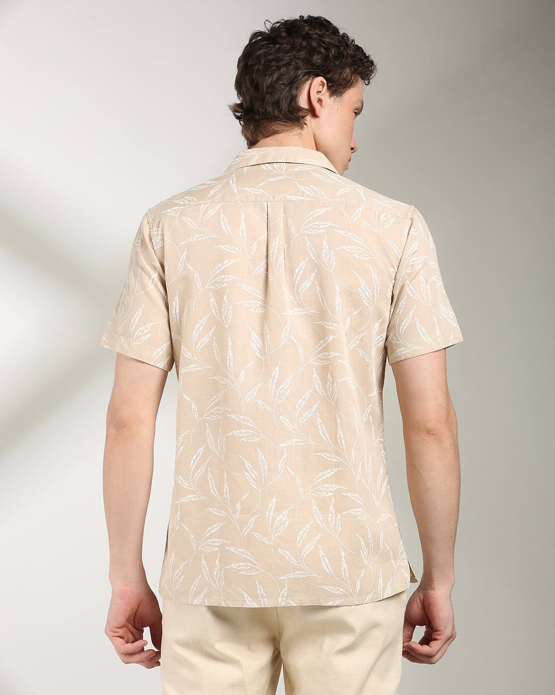 RESORT SHIRT W/O BAND, KHAKI