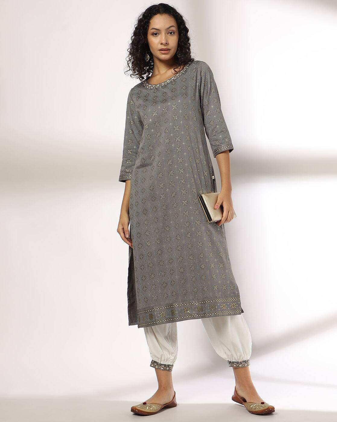 Grey Kantha, GREY, XS