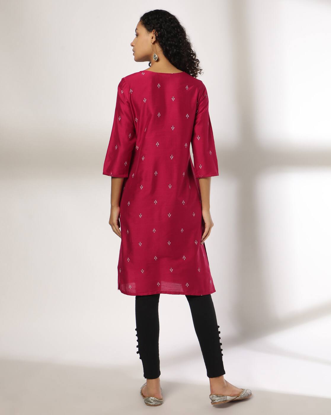 Yoke Mirror Embroidery, MAGNTA/FUSHA