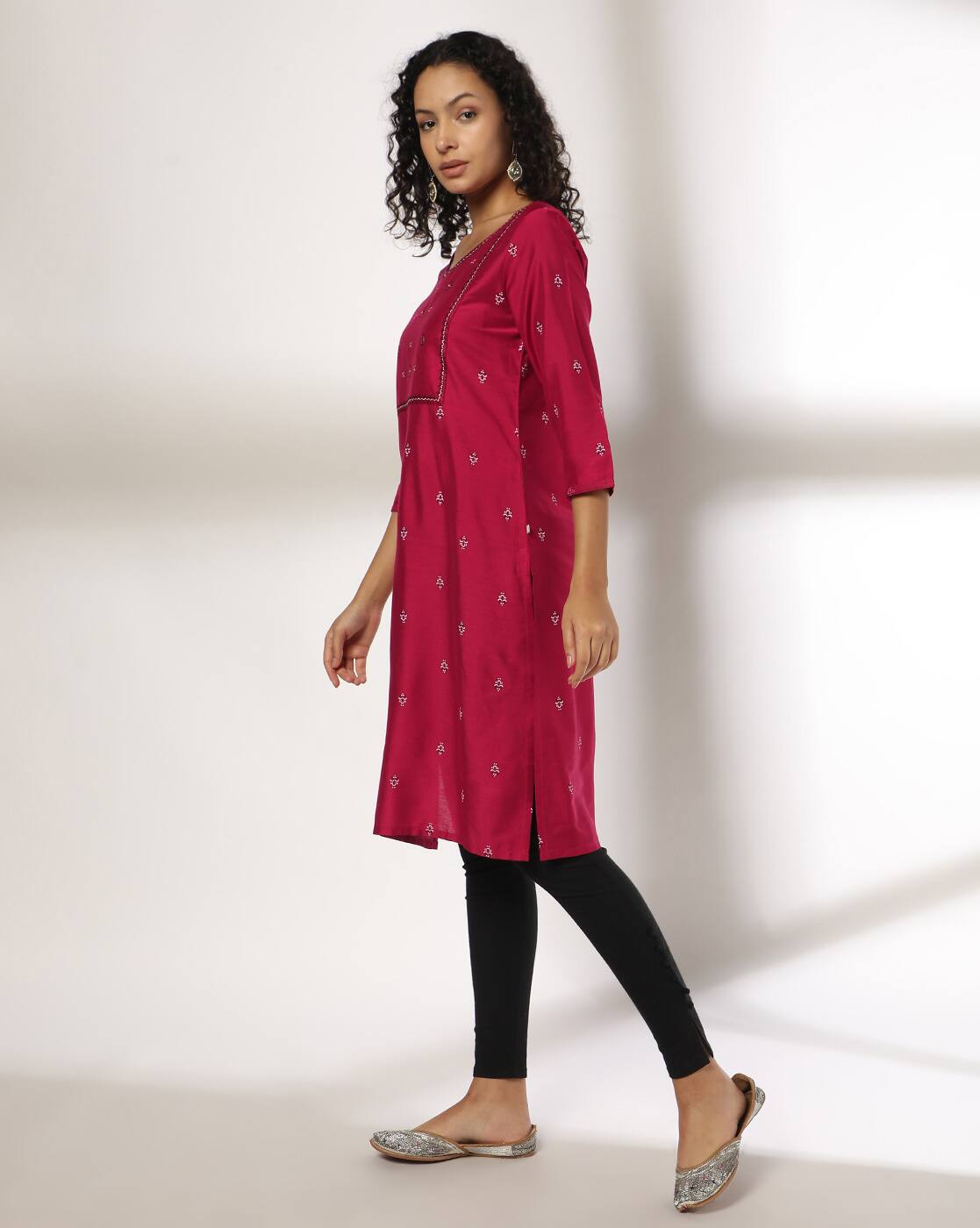 Yoke Mirror Embroidery, MAGNTA/FUSHA