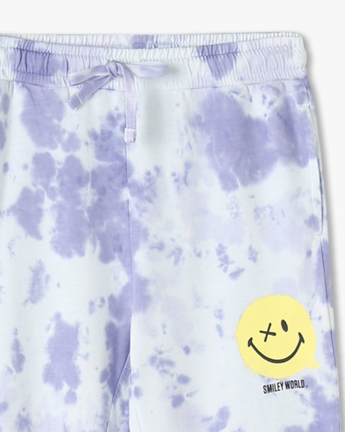 Wide leg Tie and dye Track, WHITE