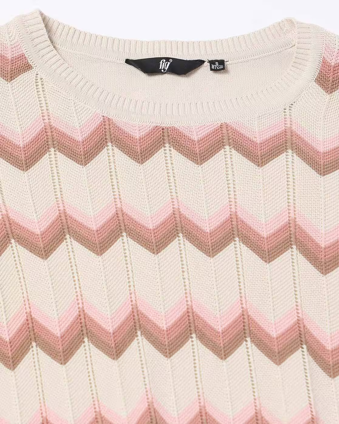 FIG FLAT KNIT, OFF WHITE, S