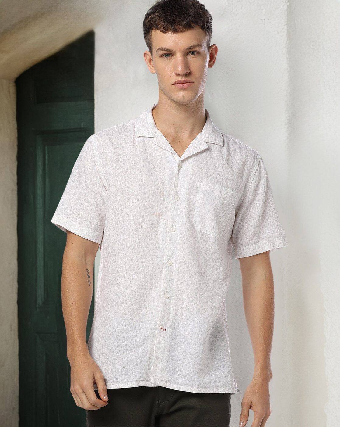 RESORT SHIRT WO BAND, KHAKI