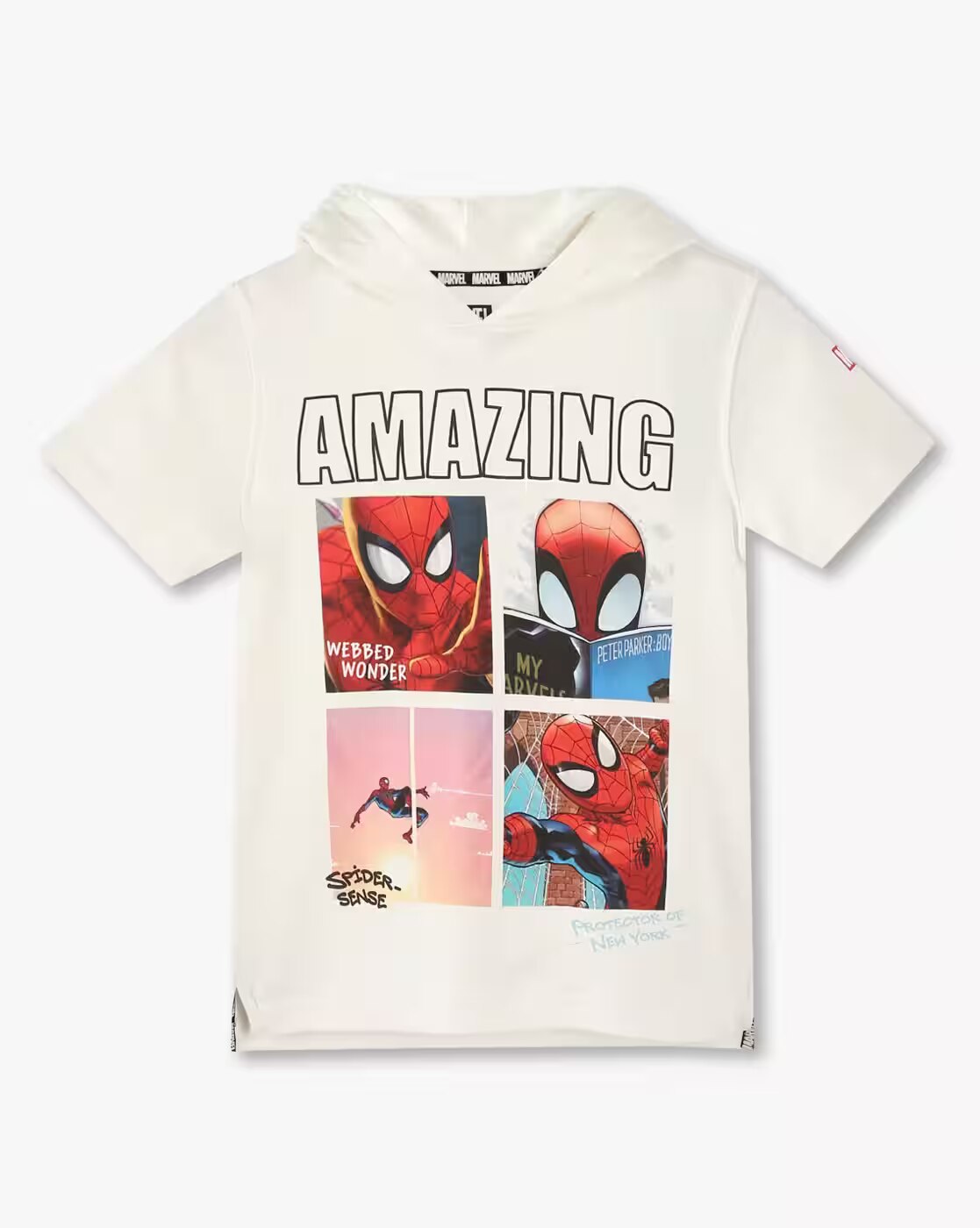 HS TShirt with Amazing Spid, WHITE, 2-3Y