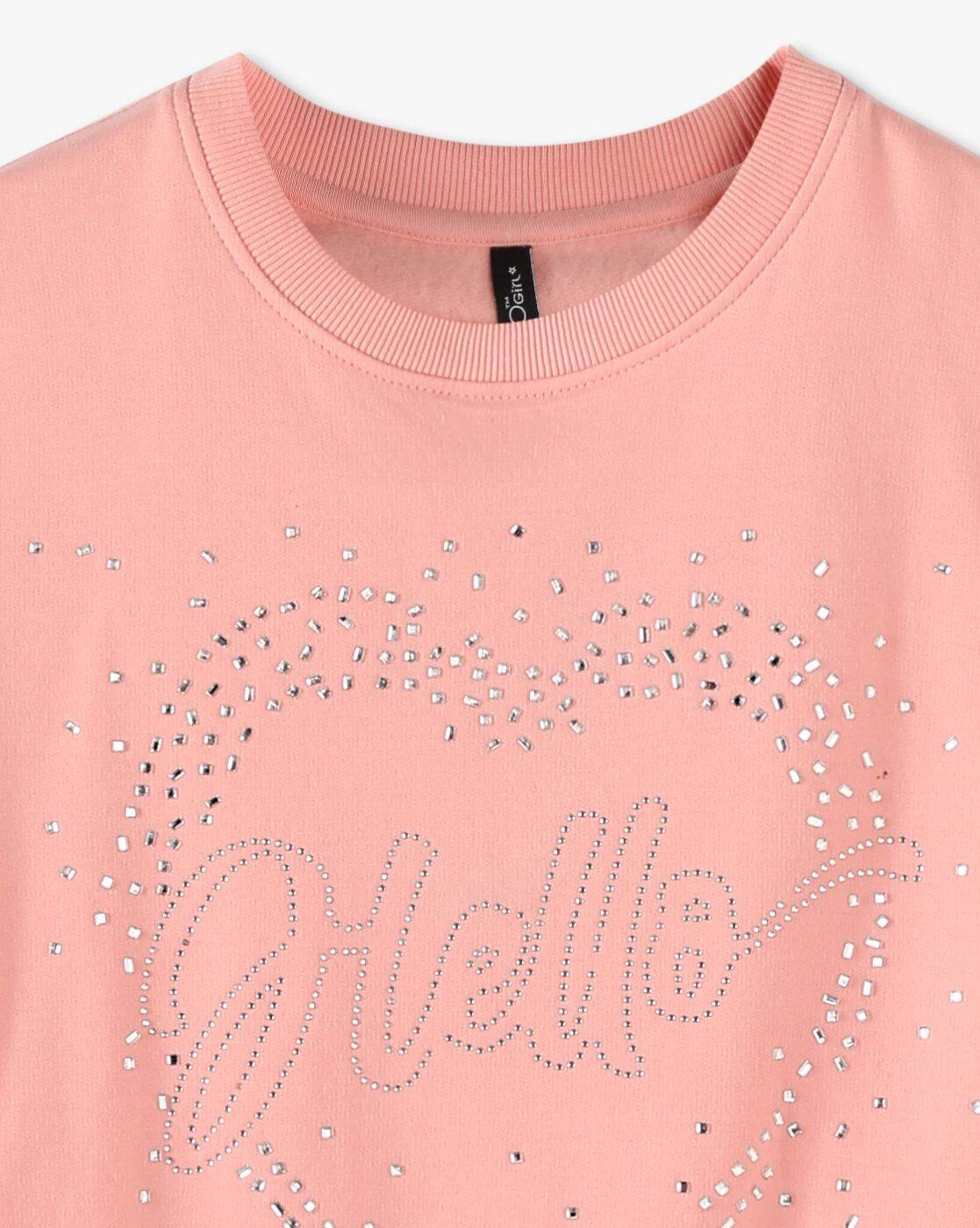 Oversized Sweatshirt, PEACH, 9-10Y