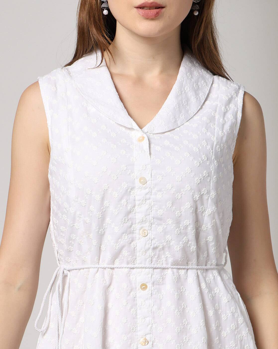 TOPWEAR DRESSES, WHITE, XS