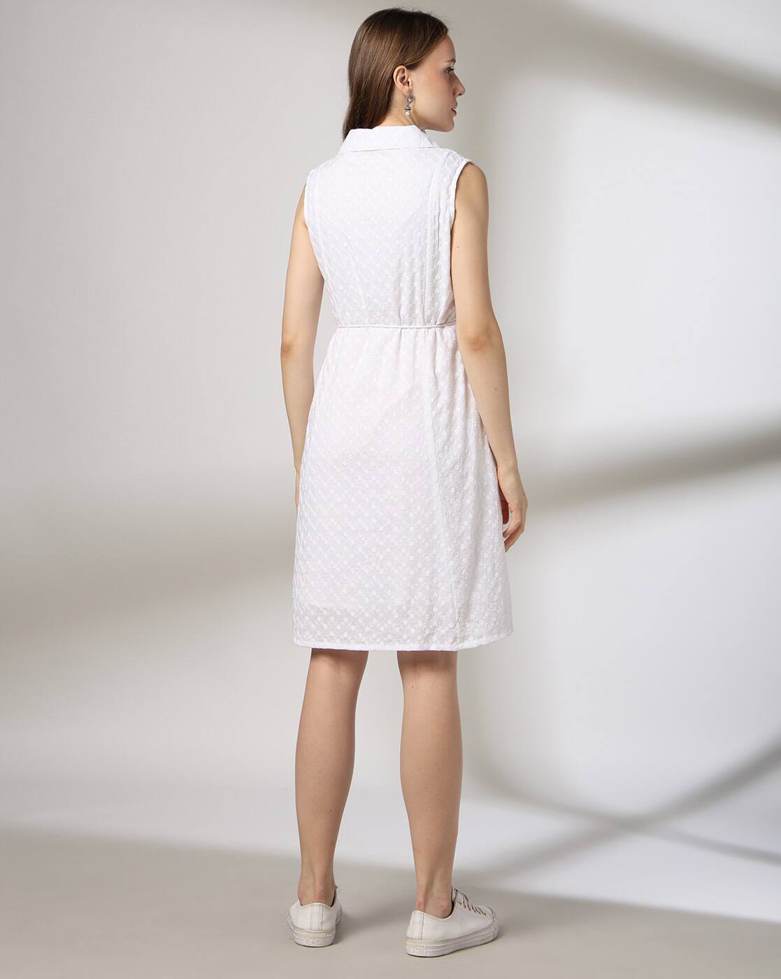 TOPWEAR DRESSES, WHITE, XS