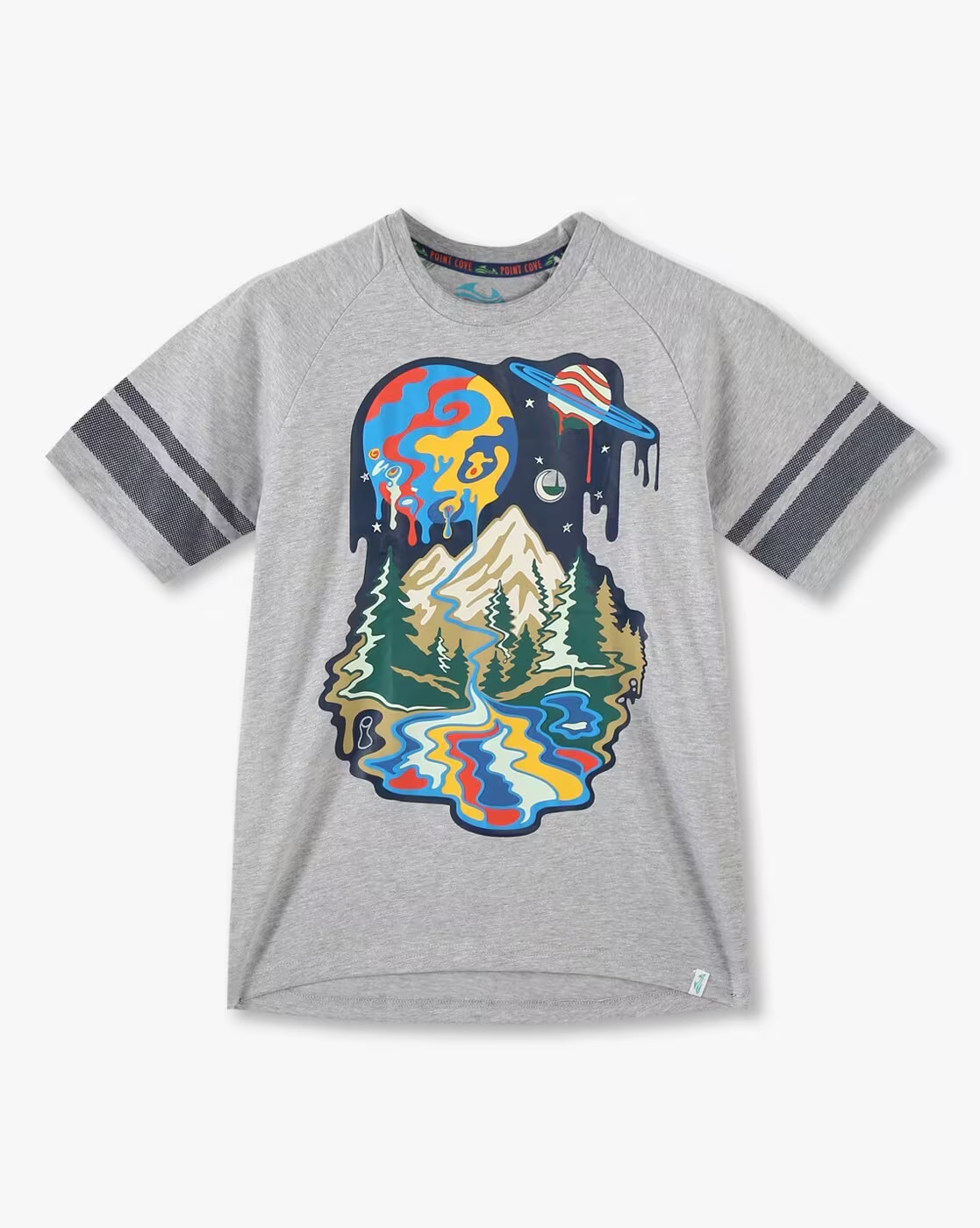 RELAXED FIT RAGLAN TEE, GREY, 11-12Y