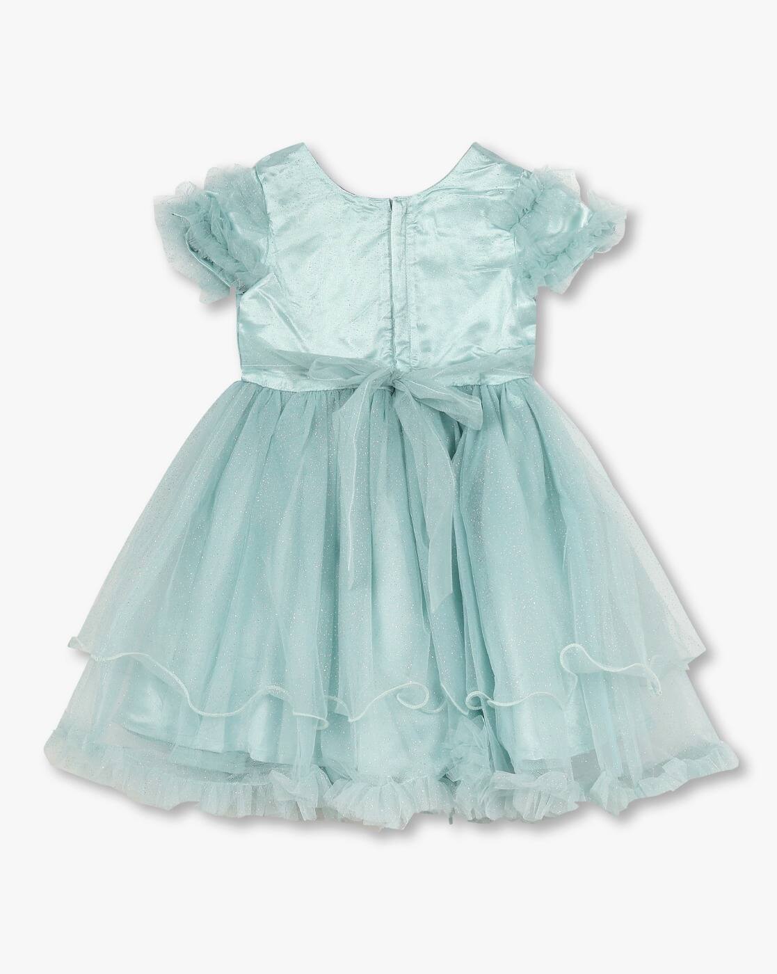 KG FRENDZ FROCKS, LT. GREEN, 2-3Y