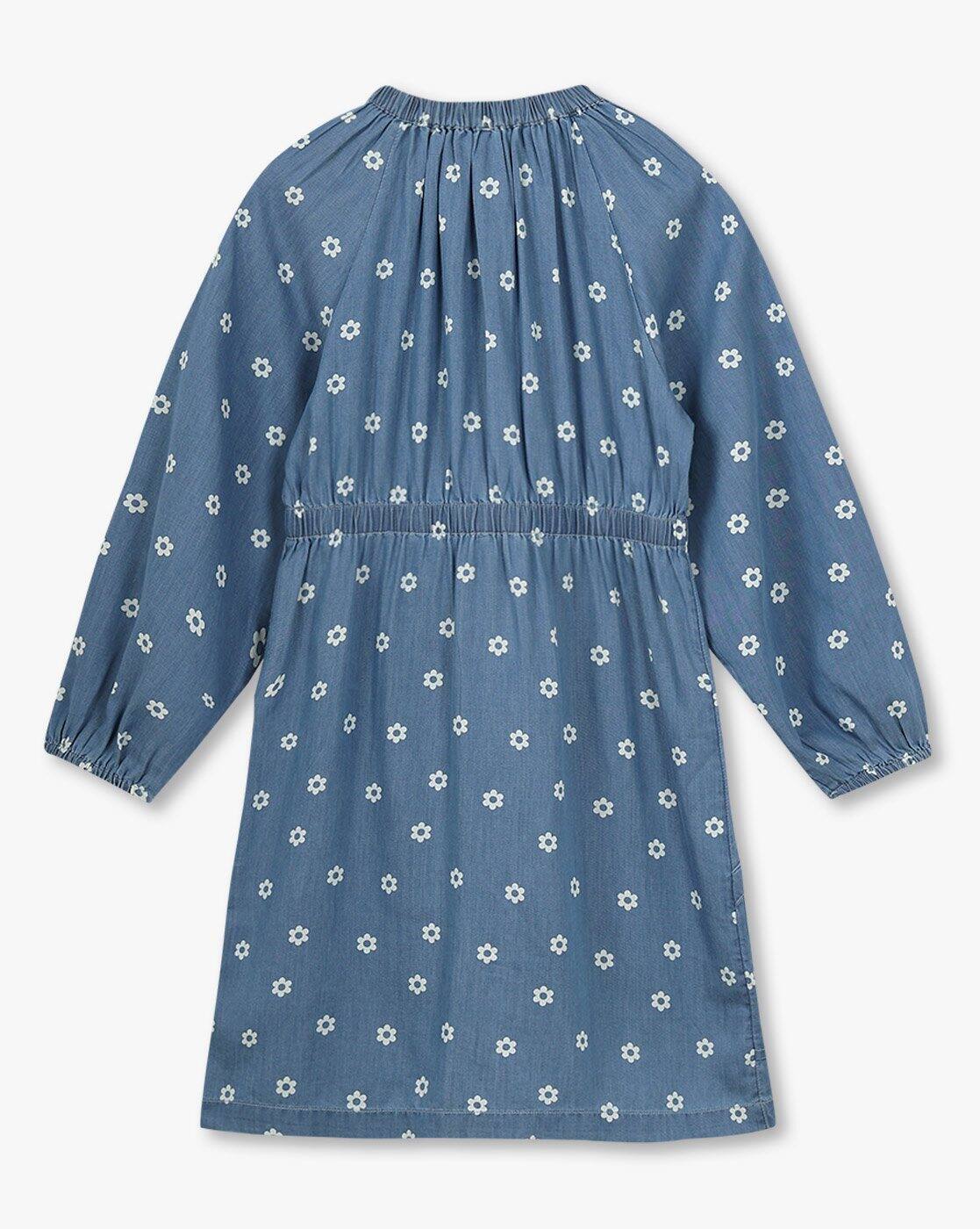 DENIM DRESS, BLUE, 9-10Y
