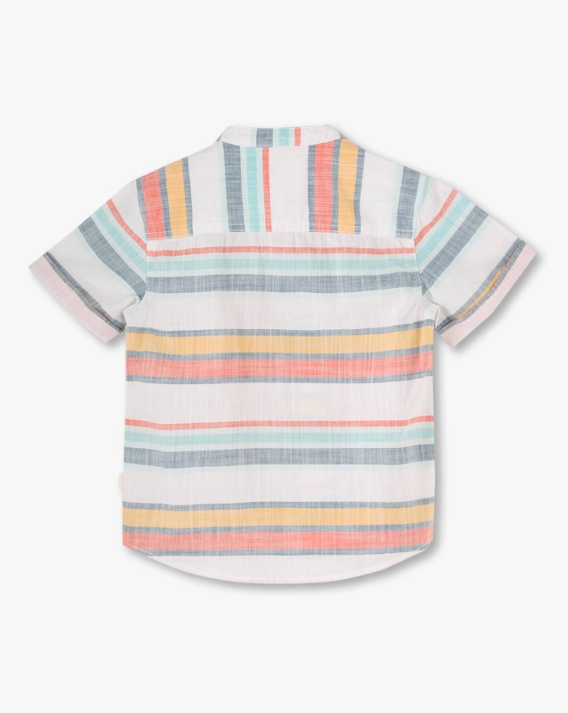 MANDRAIN COLLAR SHIRT, MULTI