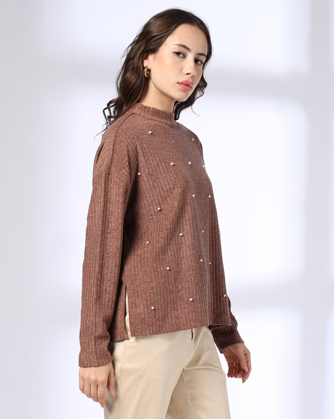 FIG SWT Shirt, BROWN, XS