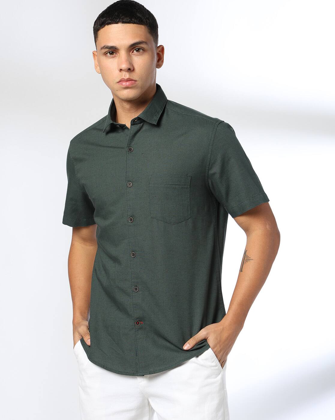 NP34 BASIC HS SHIRT, OLIVE