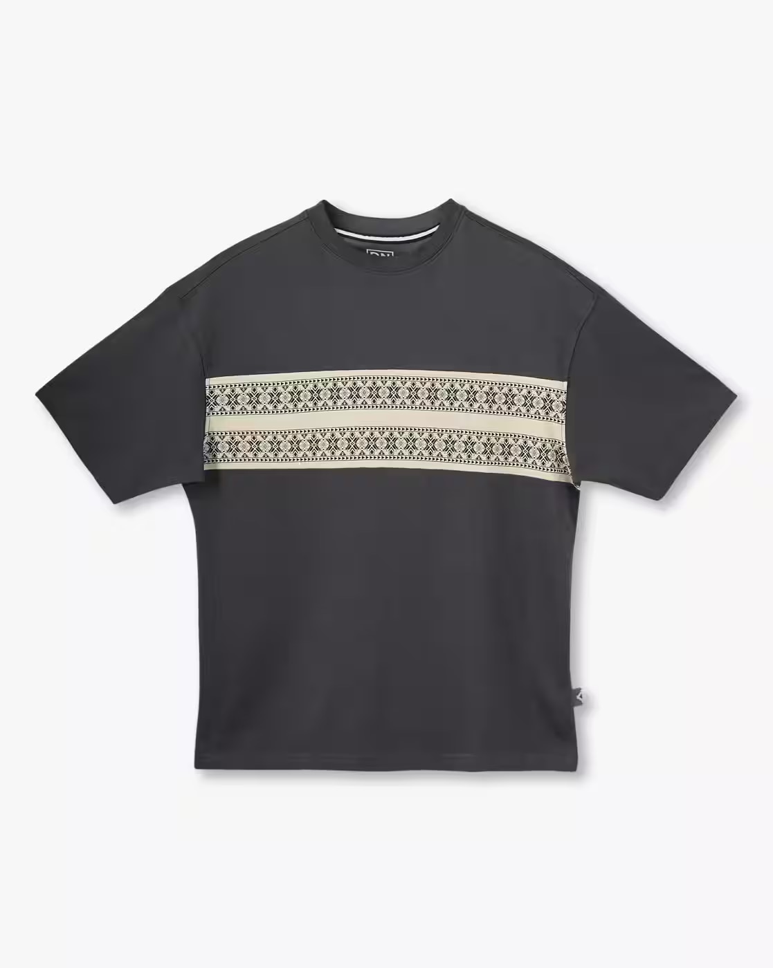 HS Crew Neck Tee with, DARK GREY