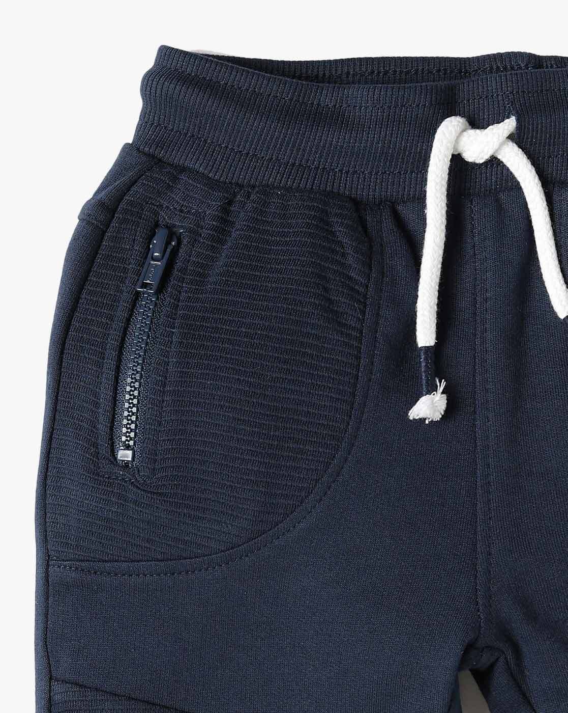 KNITTED JOGGER TEXTURED KNI, NAVY