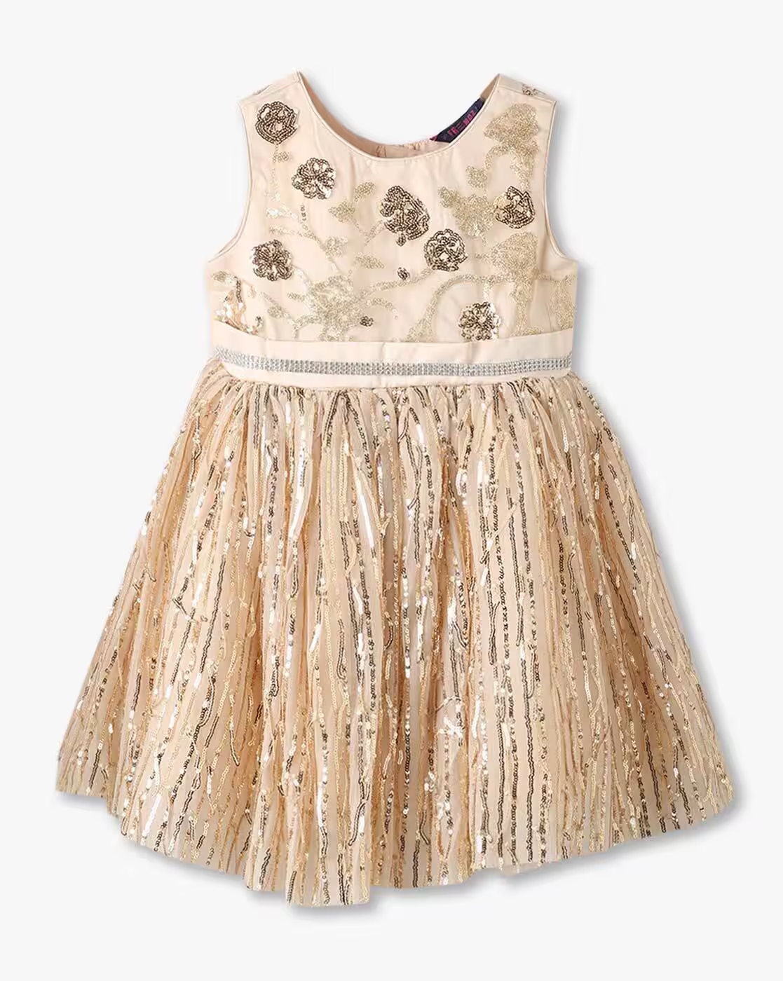 KG FRENDZ FROCKS, BEIGE, 7-8Y