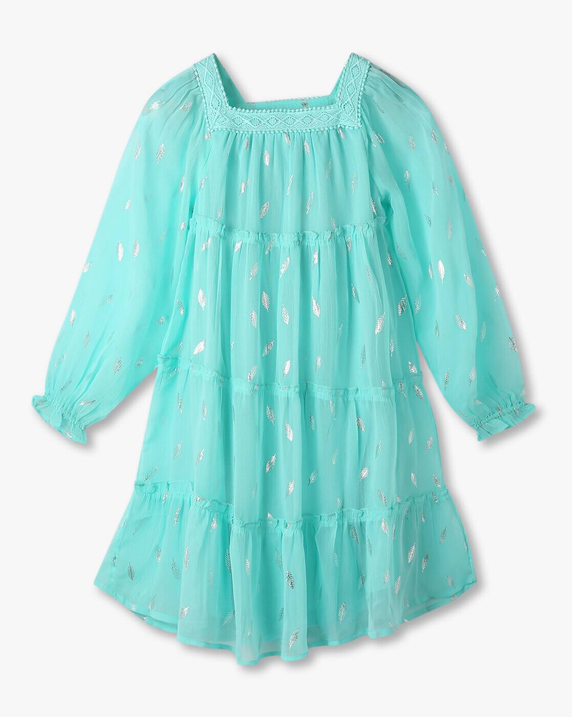 POINT COVE GIRLS DRESS, TURQ