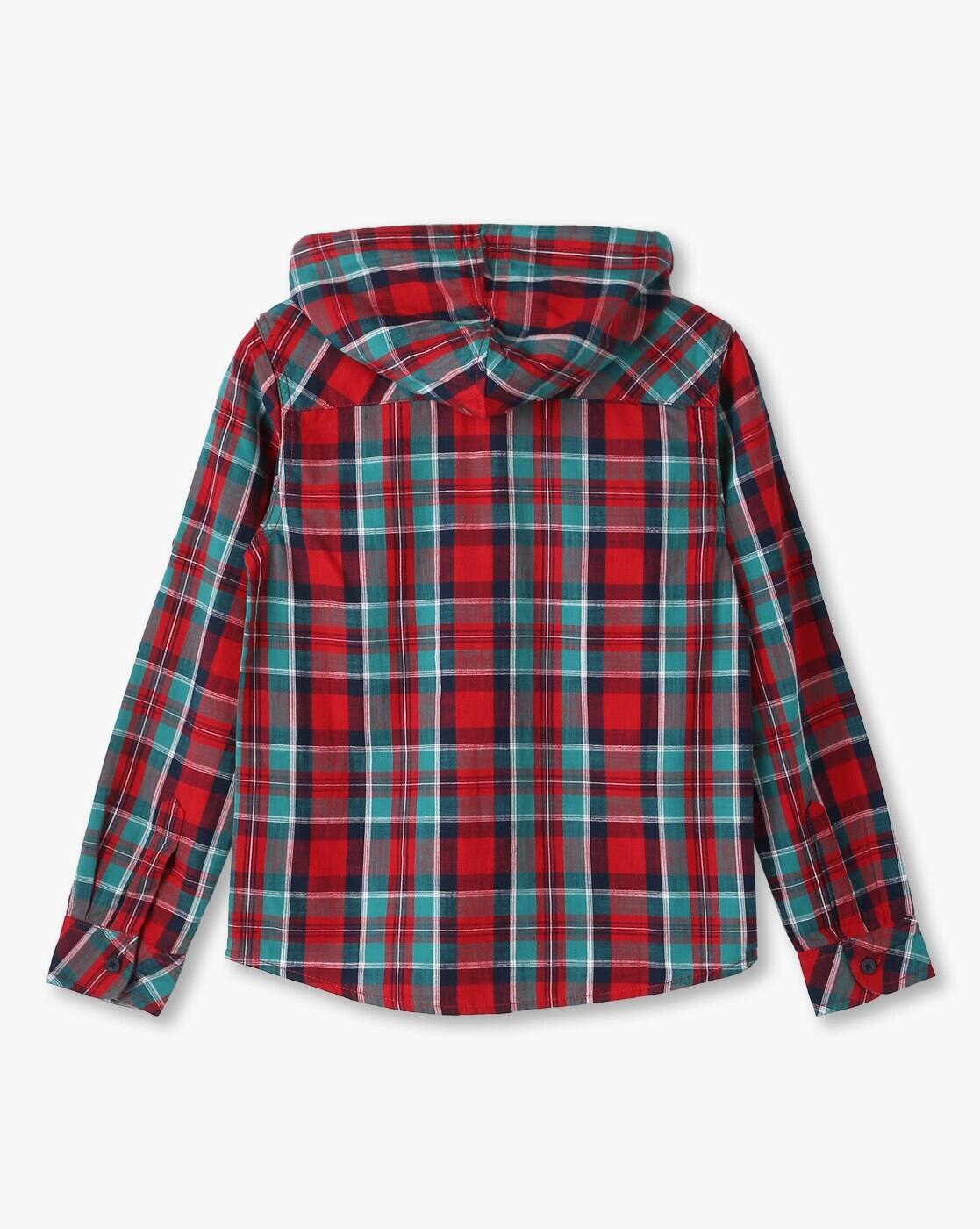 F/S HOODED SHIRT, MULTI