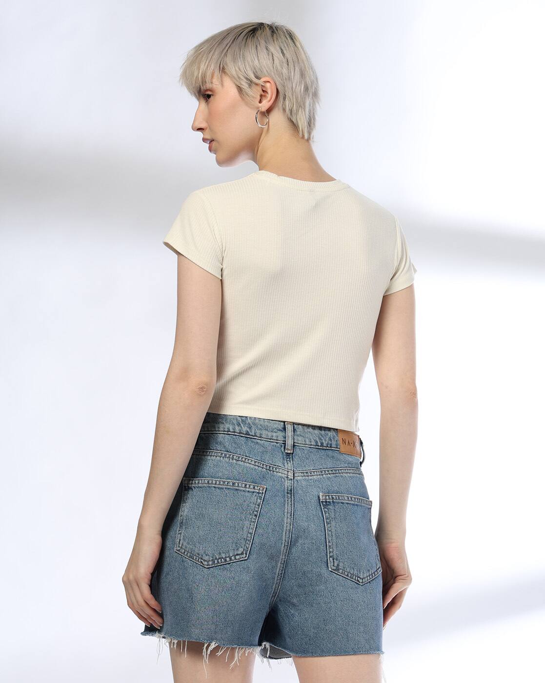 EMB TOP, OFF WHITE, XS