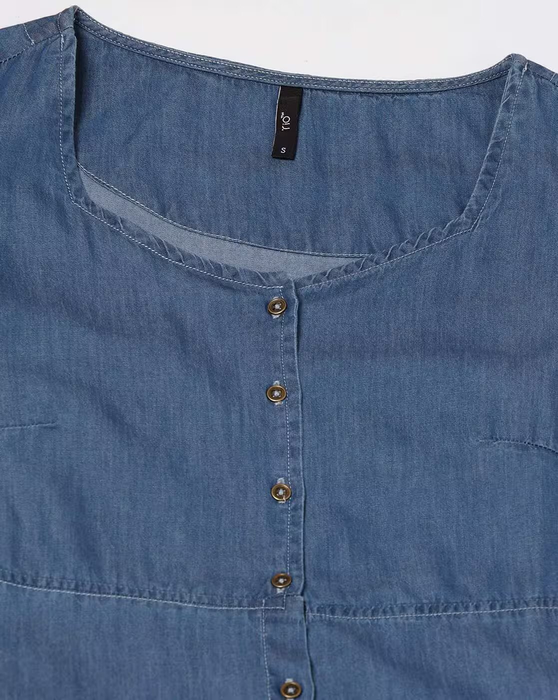 DENIM DRESS, BLUE, XL