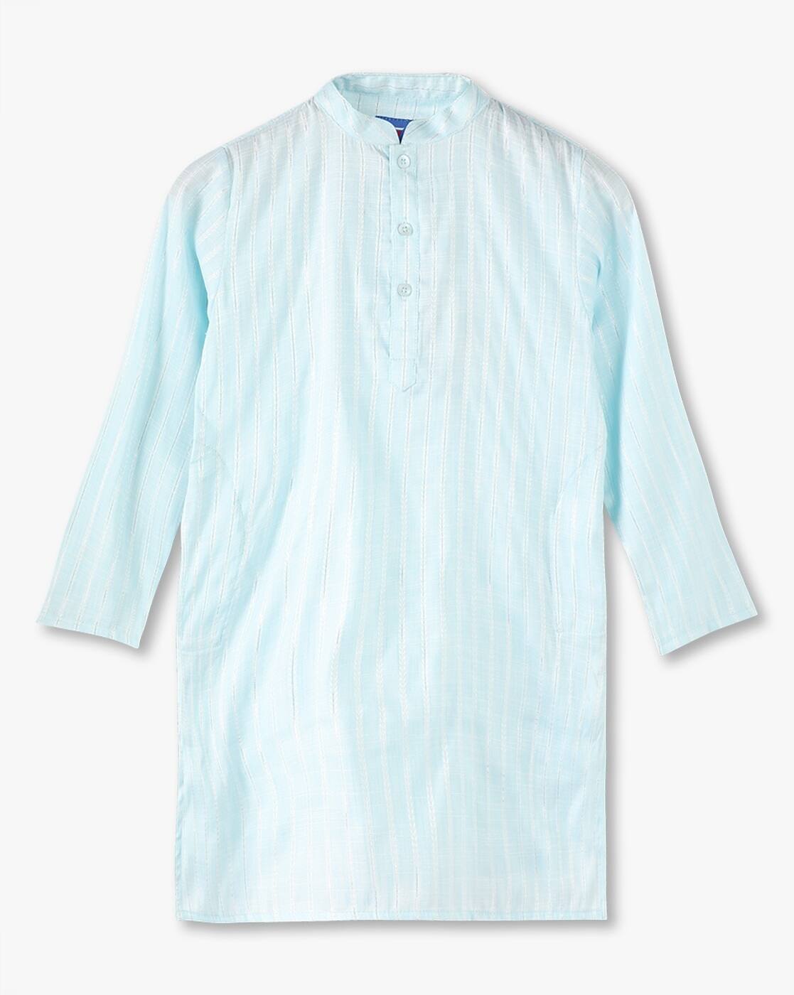 Striped Kurta n Pyjama Set, BLUE, 3-4Y