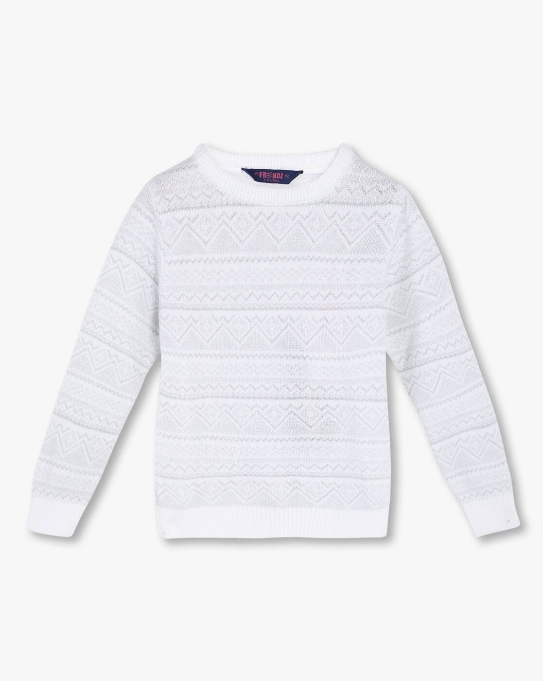 KG FRENDZ SWEATERS, WHITE, 5-6Y