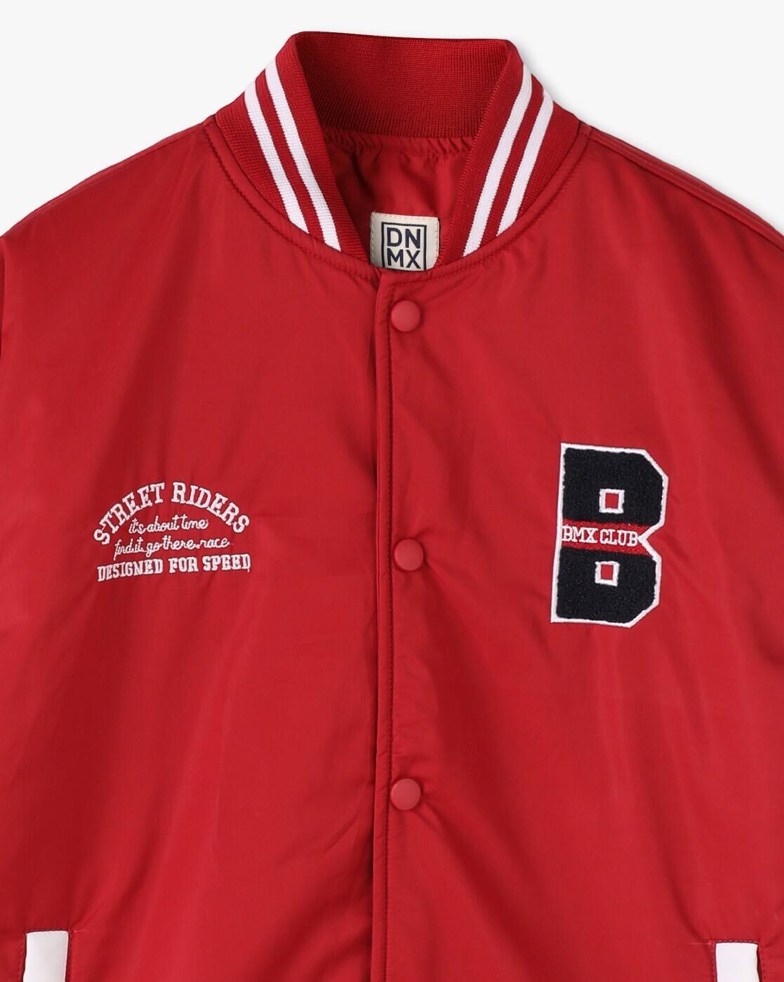 Baseball Collar Red White C, RED, 13-14Y