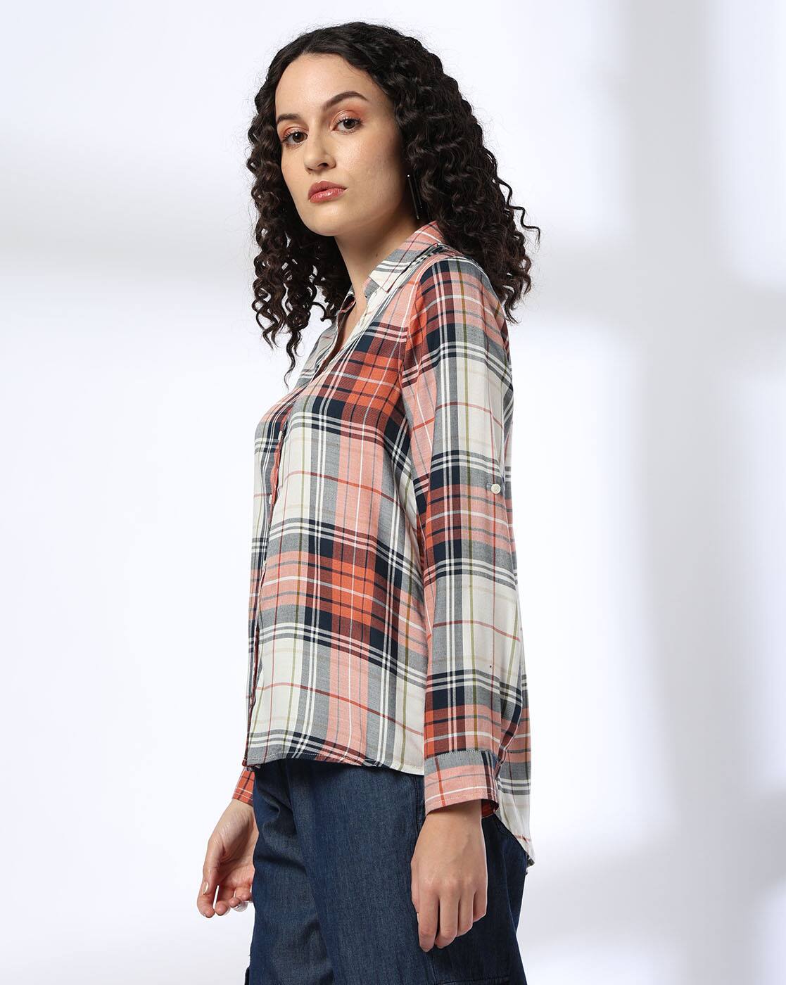 YD CHECK Y NOTCH PLACKET SHIRT, MULTI, S