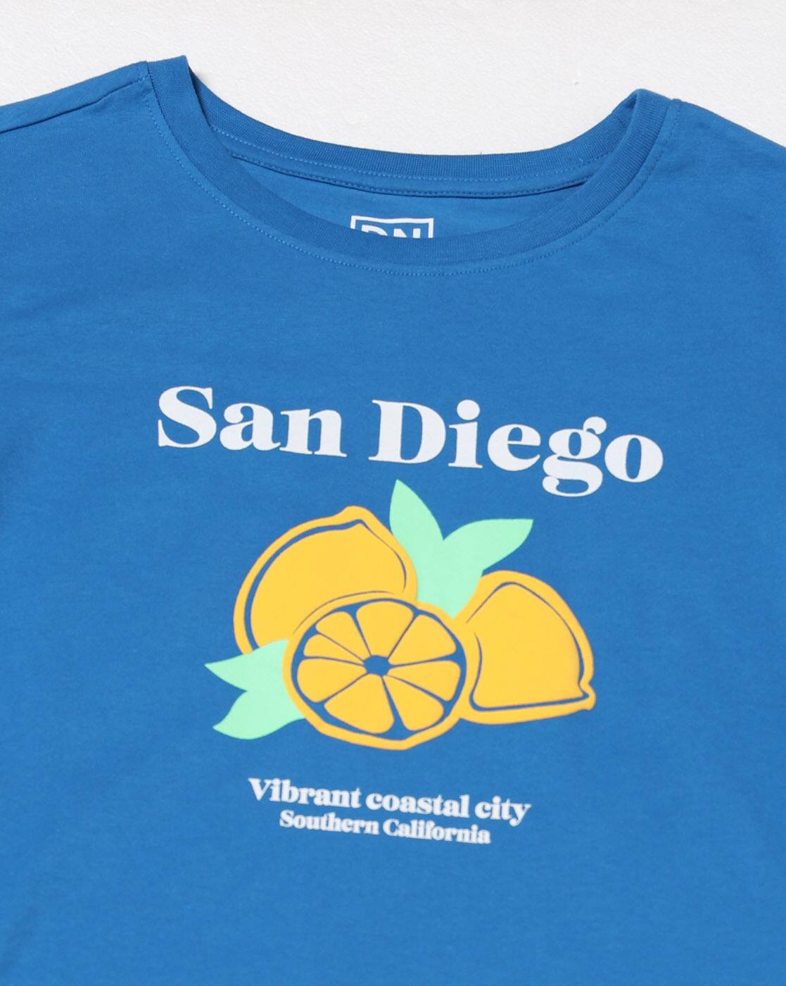 SAN DIEGO REGULAR CROP TEE, BLUE, S