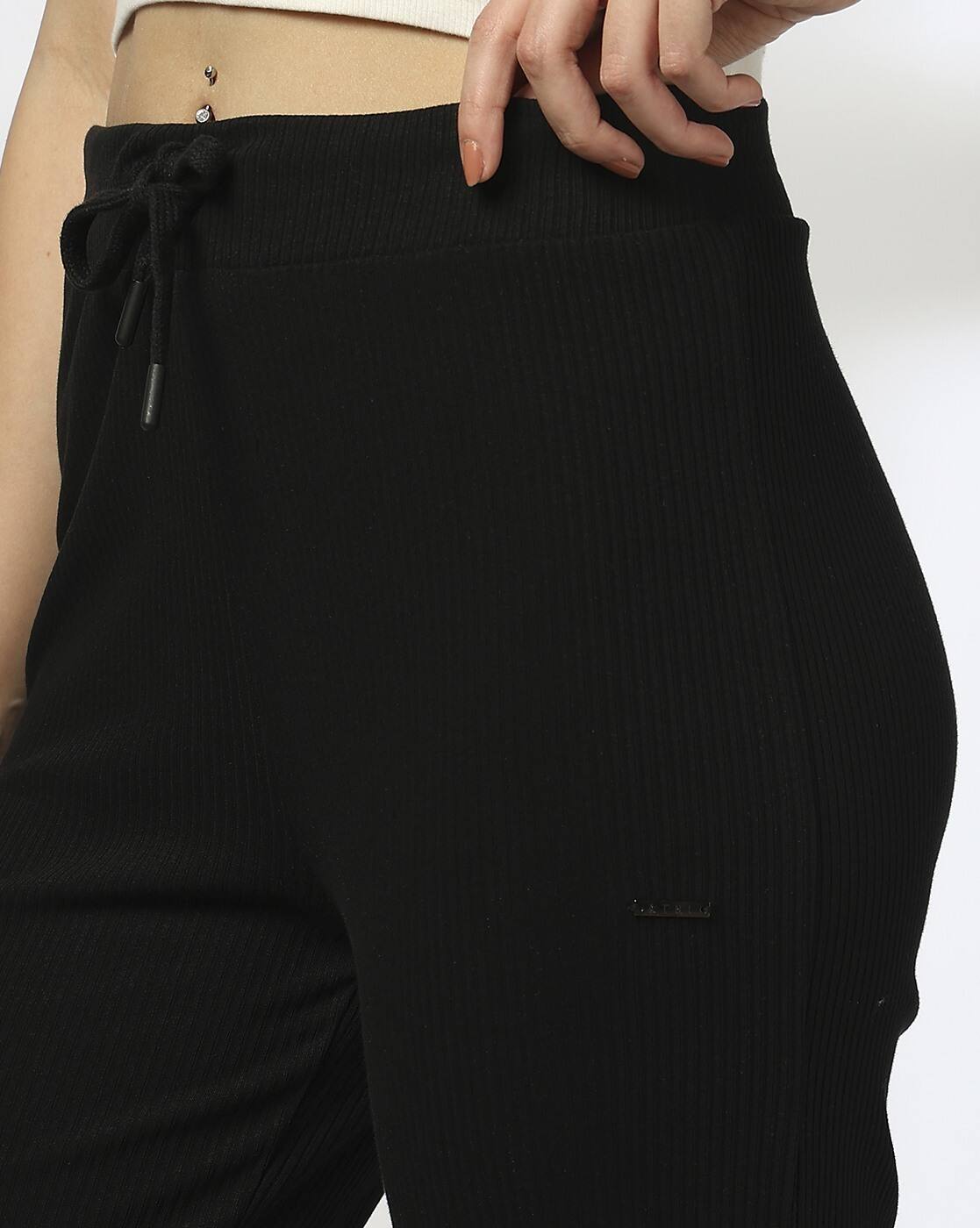 SOLID RIB STRAIGHT FIT TR, JET BLACK, XL