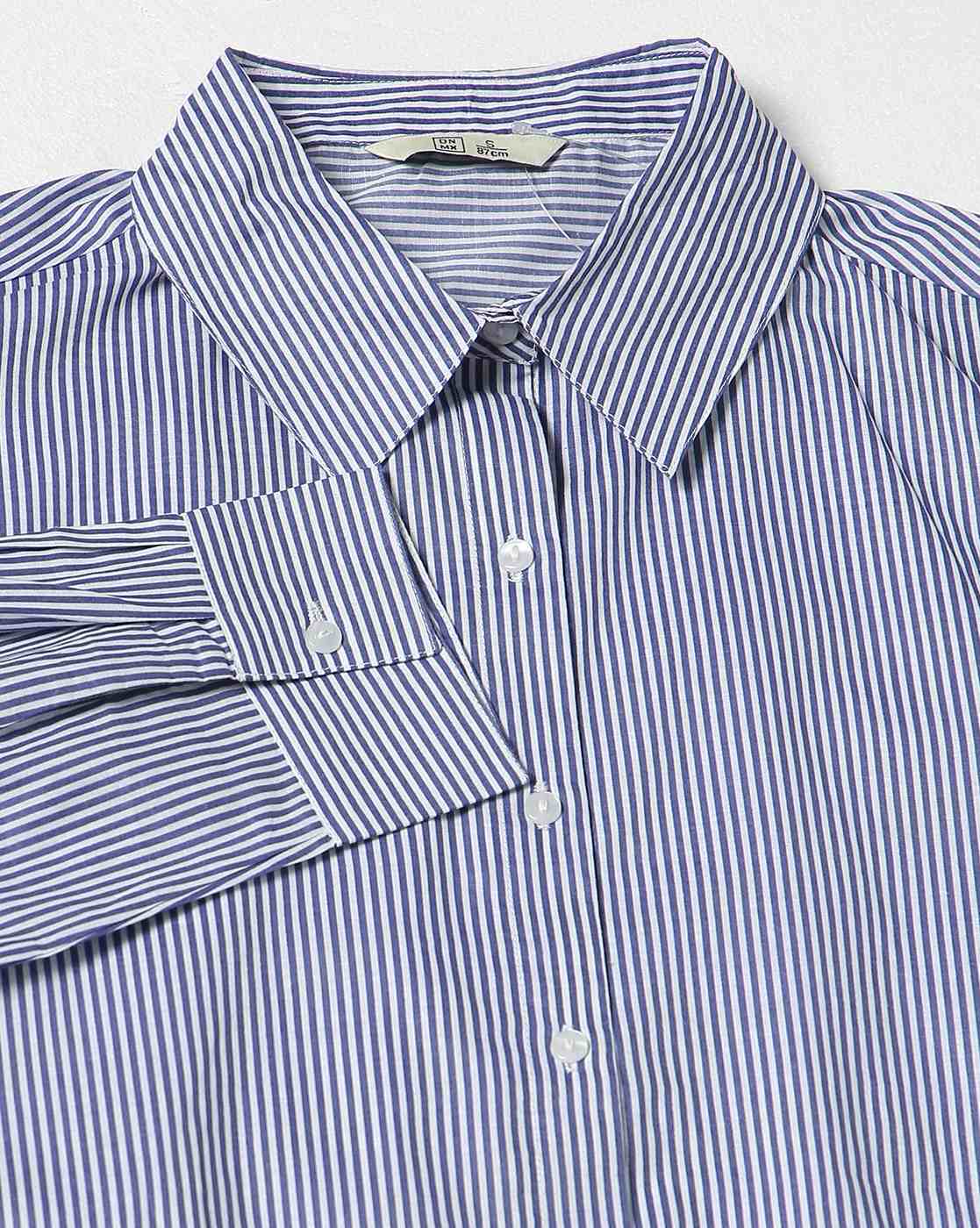 Button Down Shirt with Schiffl, BLUE, XS