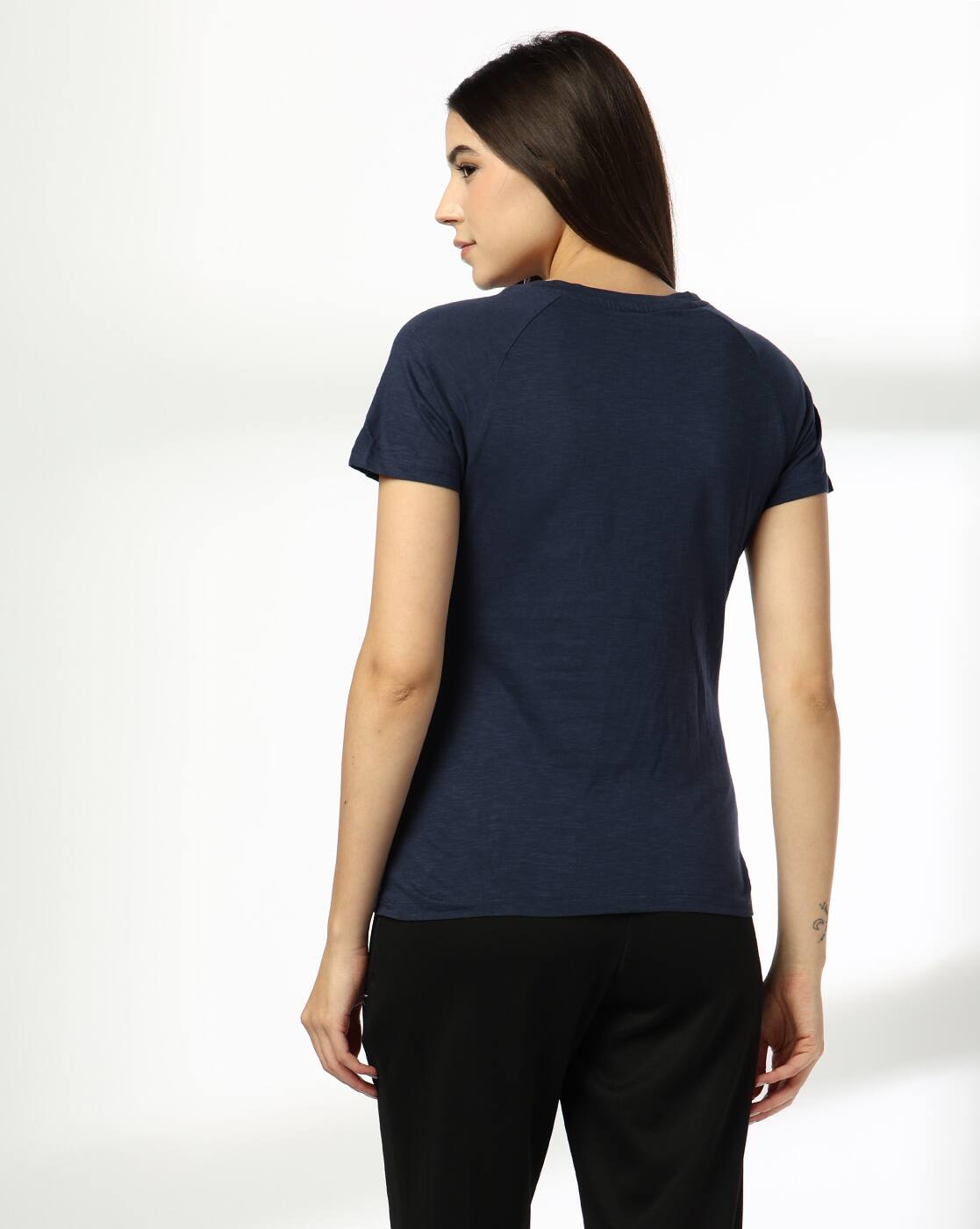 H/S SLB JRSY TEE, NAVY, S