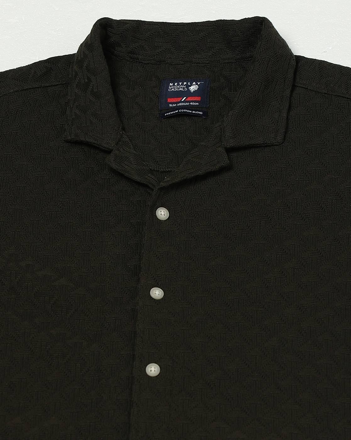 KNITTED RESORT SHIRT, OLIVE, 39
