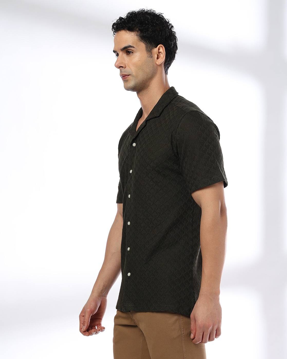 KNITTED RESORT SHIRT, OLIVE, 39