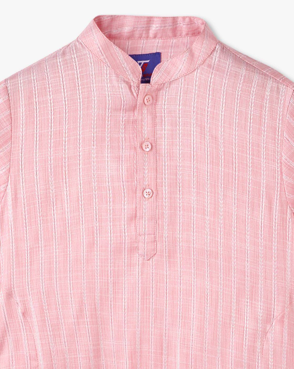 Striped Kurta n Pyjama Set, PINK, 2-3Y
