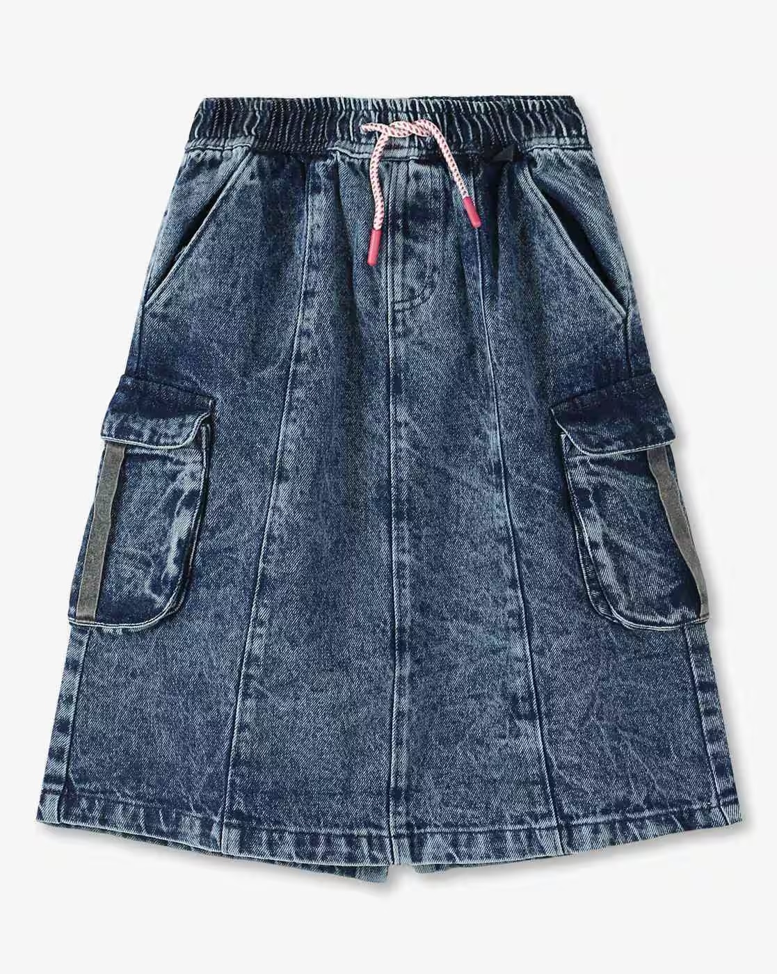 TOGGLE CARGO SKIRT, BLUE, 9-10Y