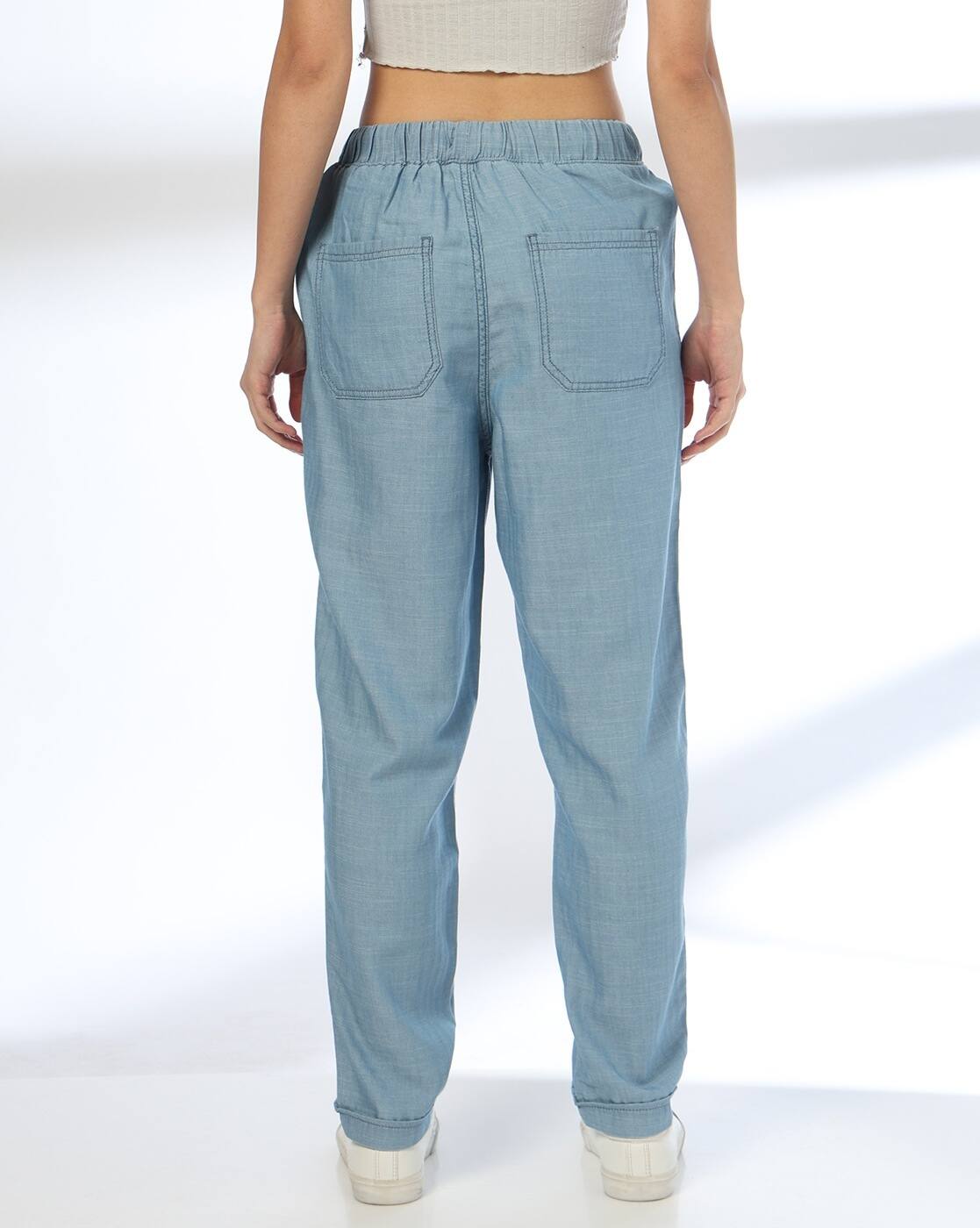 MID RISE ANKLE LENGTH P, MEDIUM BLUE, 32