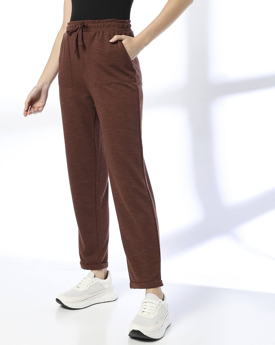 SLUB TRACKPANT, Chocolate Brown