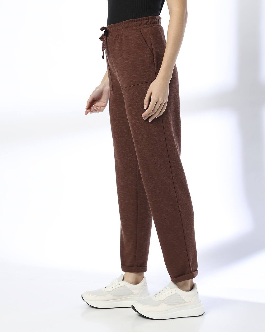 SLUB TRACKPANT, Chocolate Brown