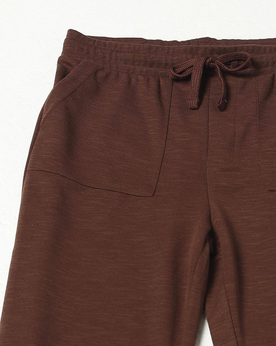 SLUB TRACKPANT, Chocolate Brown