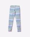 Aztec Print Leggings with Elasticated Waist
